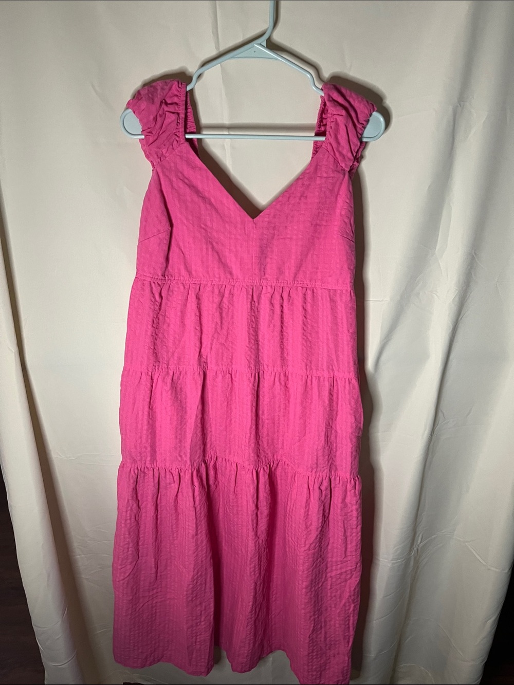 Old Navy Hot Pink Tiered Sundress